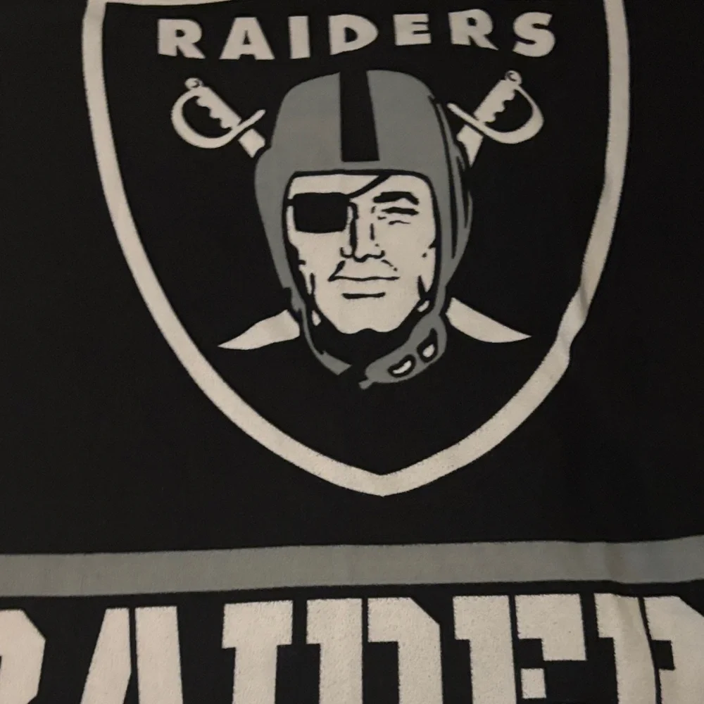 Las Vegas Oakland Raiders Black and Gray Blanket